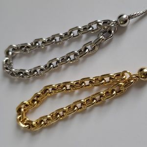 Sterling Silver 925 Rolo Link Bolo Bracelet